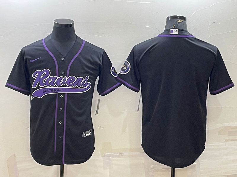 Men Baltimore Ravens Blank Black 2022 Nike Co branded NFL Jerseys